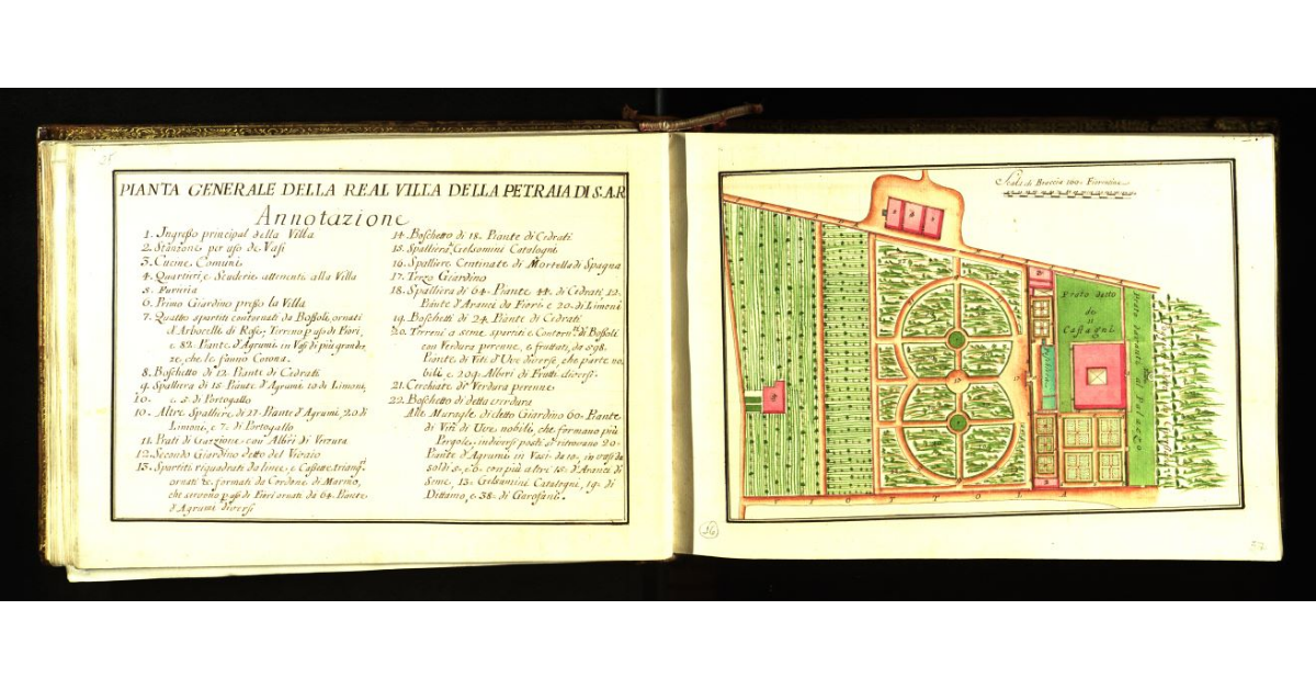 Pianta generale della Real Villa della Petraia di S.A.R. [a Firenze]