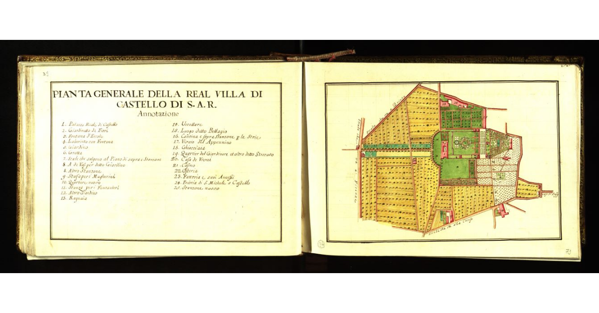 Pianta generale della Real Villa di Castello di S.A.R. [a Firenze]
