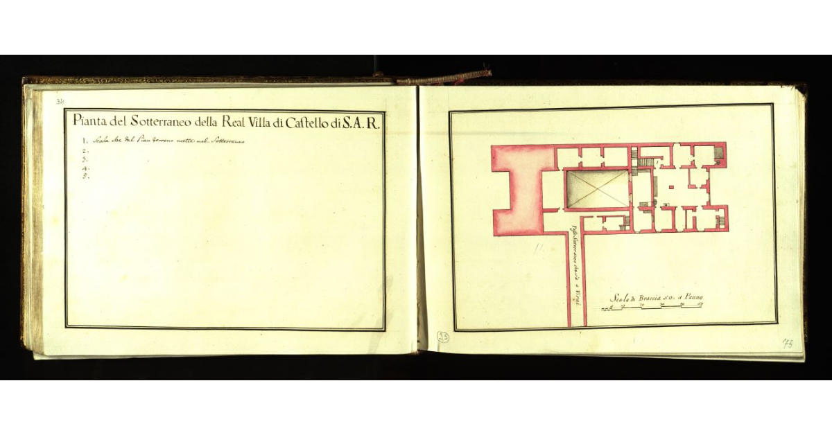 Pianta del sotterraneo della Real Villa di Castello di S.A.R. [a Firenze]