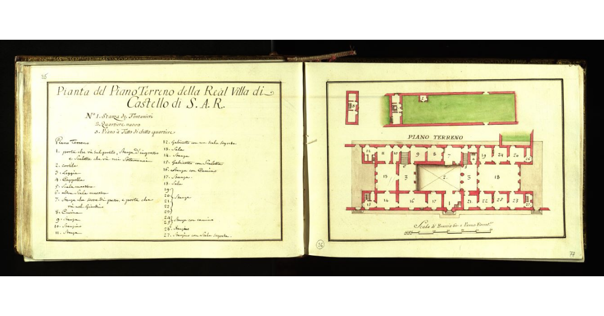 Pianta del piano terreno della Real Villa di Castello di S.A.R. [a Firenze]