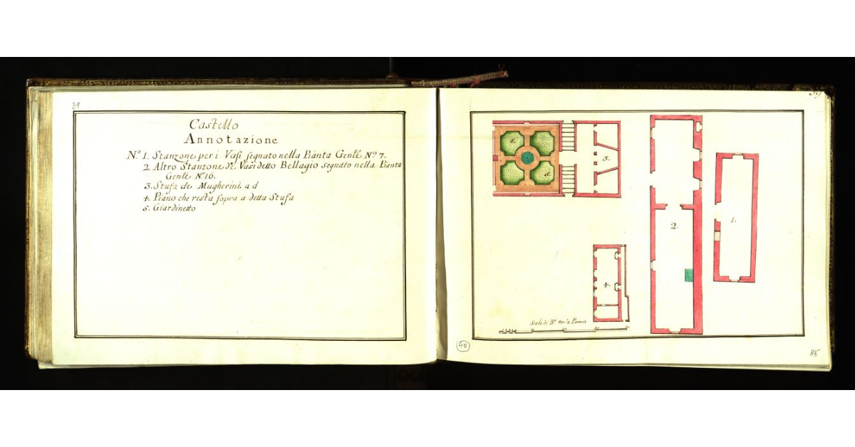 Castello [Piante degli stanzoni dei vasi della Real Villa]