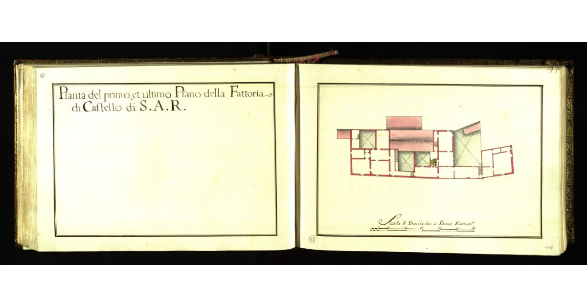 Pianta del primo et ultimo piano della Fattoria di Castello di S.A.R. [a Firenze]