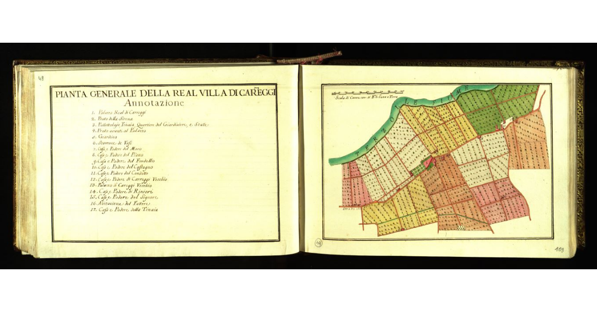 Pianta generale della Real Villa di Careggi [a Firenze]