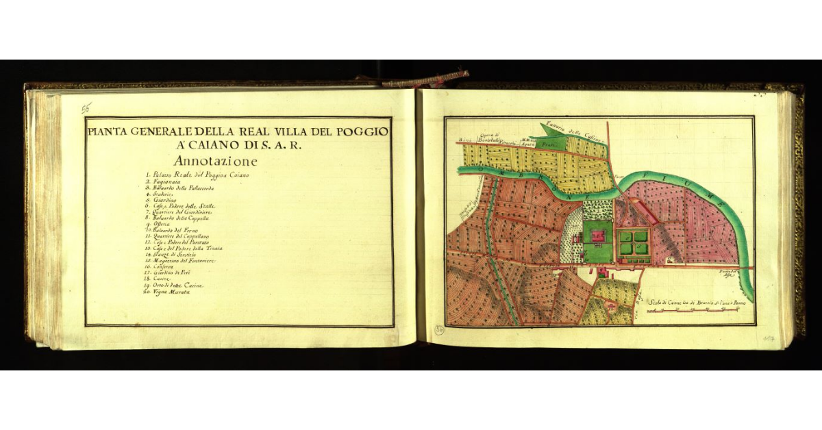 Pianta generale della Real Villa del Poggio a Caiano di S.A.R
