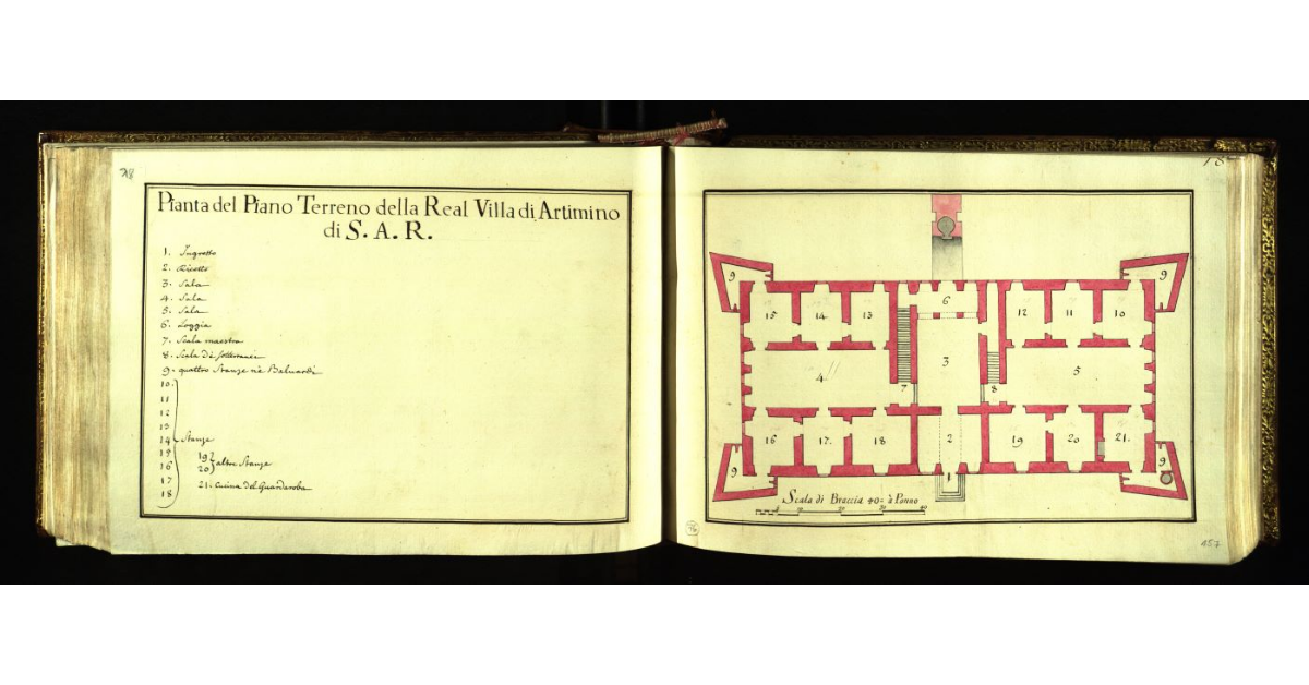 Pianta del piano terreno della Real Villa di Artimino di S.A.R