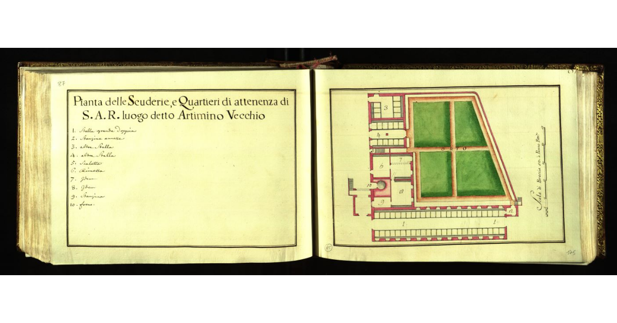 Pianta delle scuderie e quartieri di attenenza di S.A.R. luogo detto Artimino Vecchio