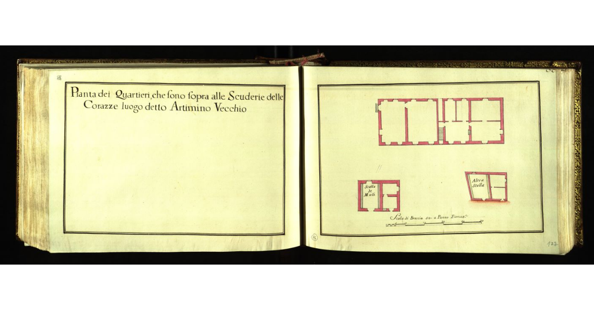 Pianta dei quartieri che sono sopra alle scuderie delle corazze luogo detto Artimino Vecchio