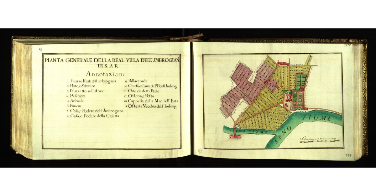 Pianta generale della Real Villa dell’Imbrogiana di S.A.R