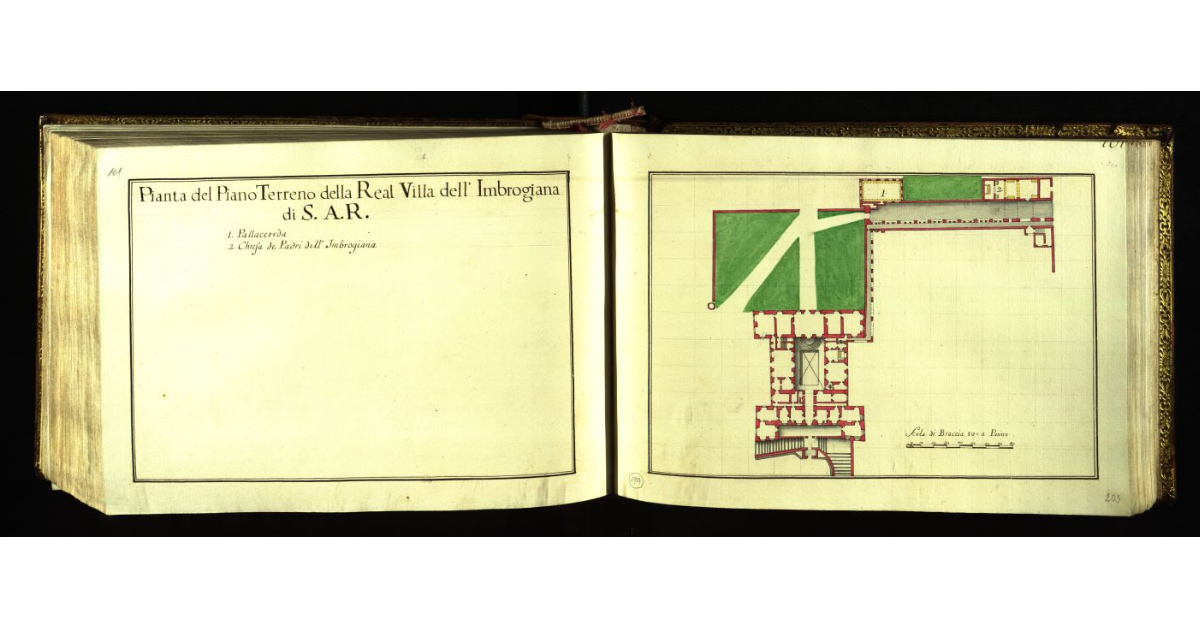 Pianta del piano terreno della Real Villa dell’Imbrogiana di S.A.R