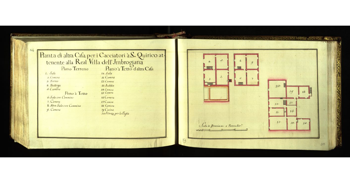 Pianta di altra casa per i cacciatori a S. Quirico attenente alla Real Villa dell’Imbrogiana di S.A.R