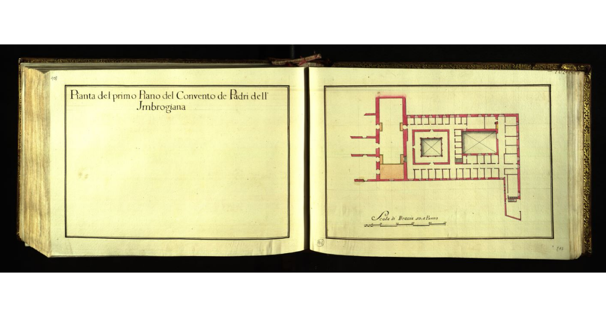 Pianta del primo piano del convento de padri dell’Imbrogiana