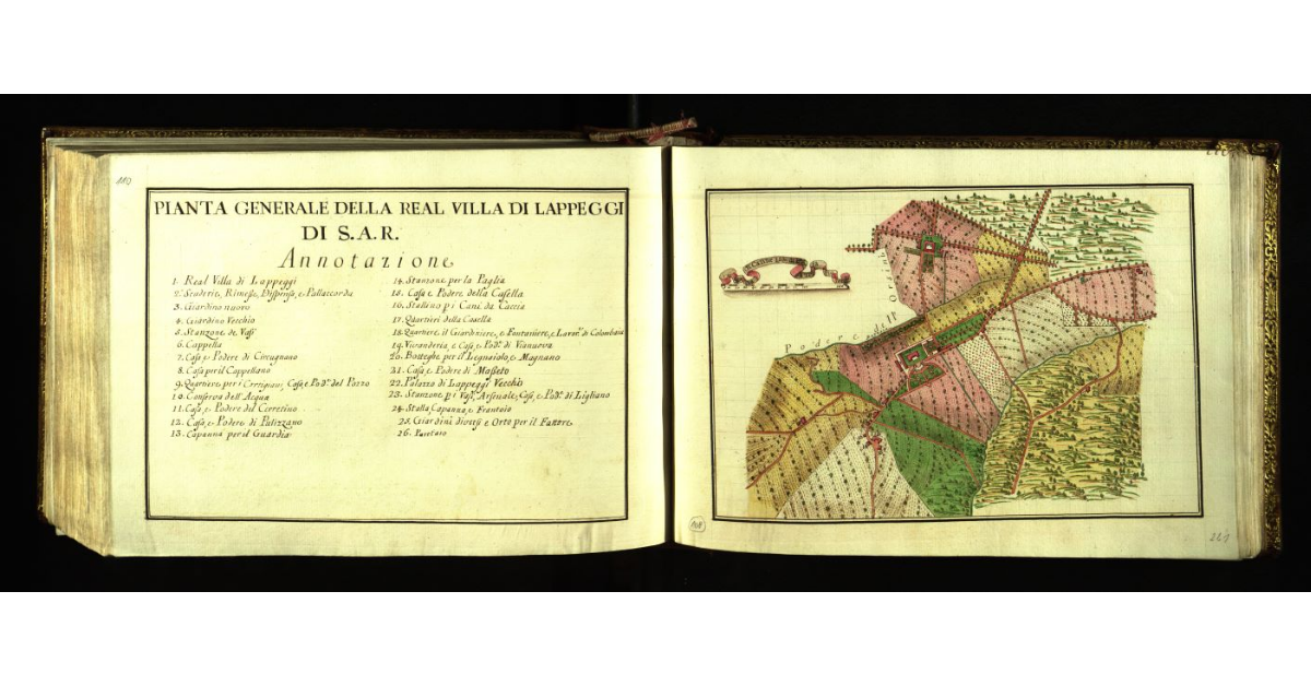 Pianta generale della Real Villa di Lappeggi di S.A.R