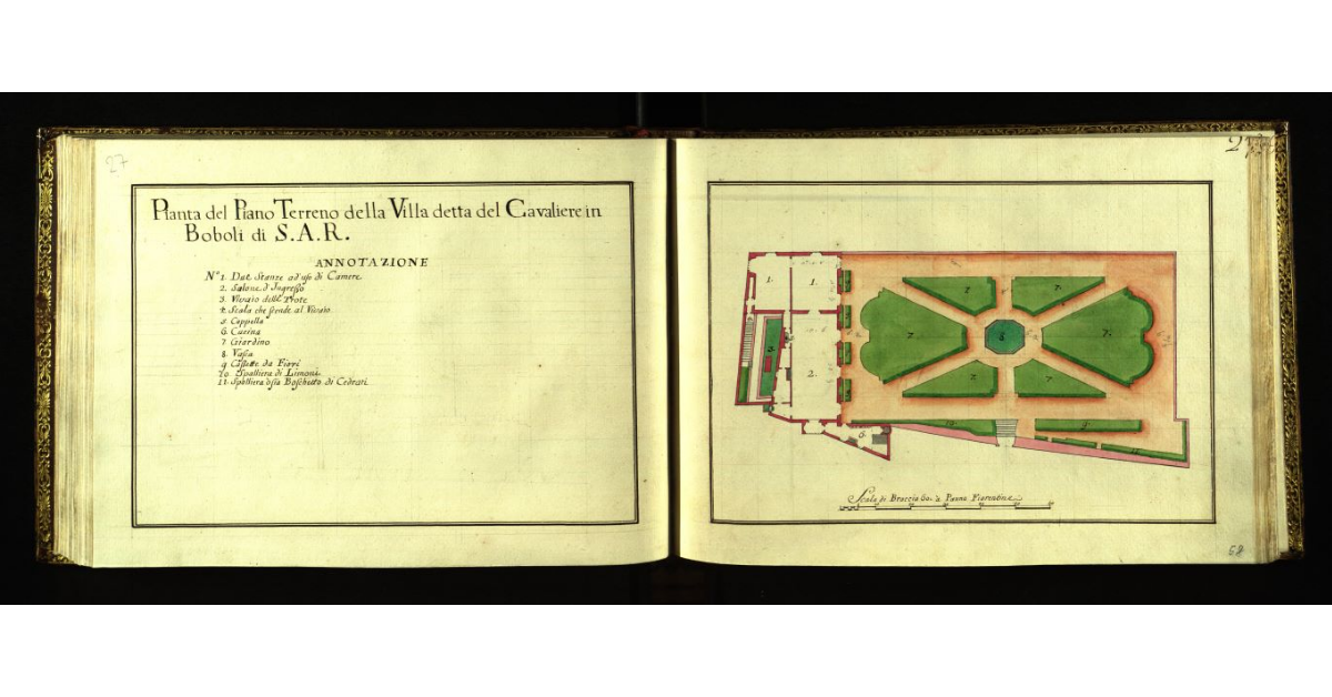 Pianta del piano terreno della villa detta del Cavaliere in Boboli di S.A.R. [a Firenze]