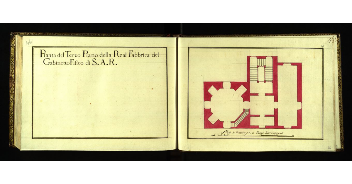 Pianta del terzo piano della Real Fabbrica del Gabinetto Fisico di S.A.R. [a Firenze]