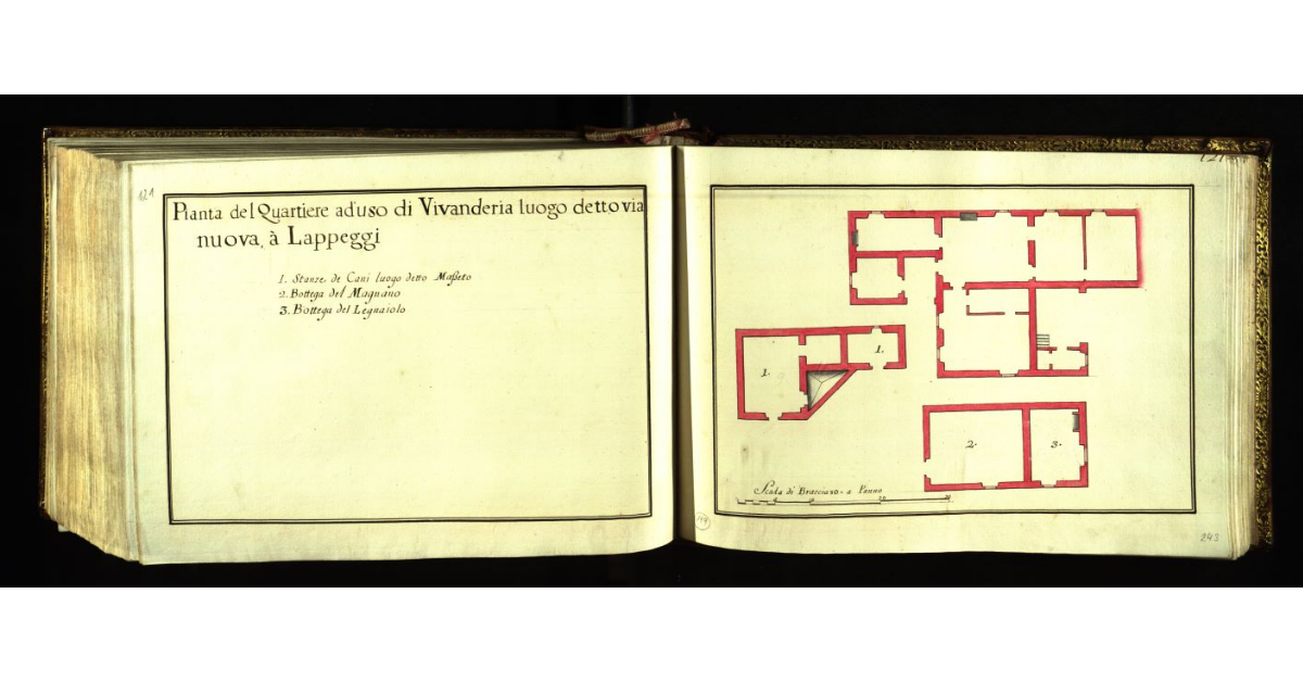 Pianta del quartiere ad uso di vivanderia luogo detto Via Nuova a Lappeggi