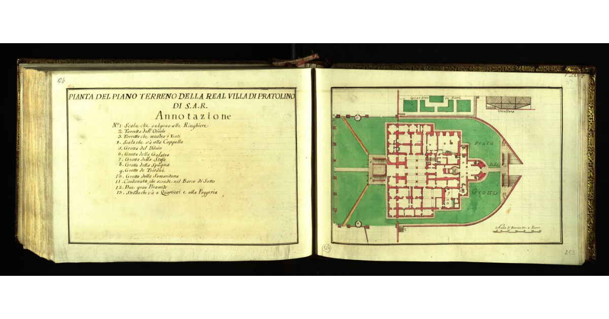 Pianta del piano terreno della Real Villa di Pratolino di S.A.R