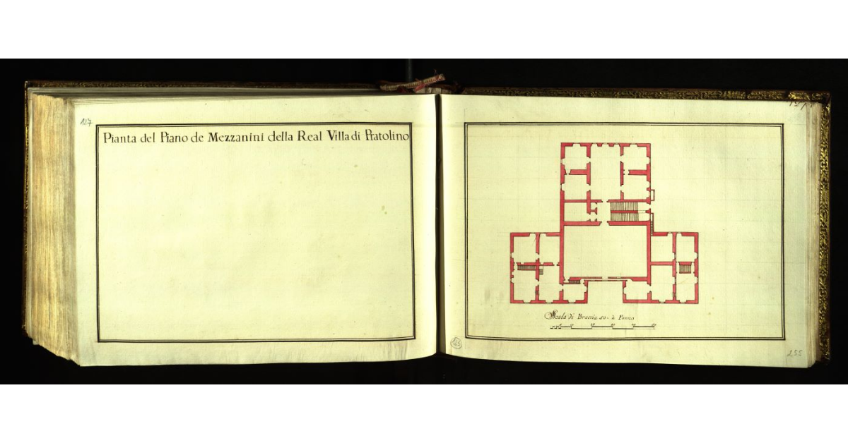 Pianta del piano de mezzanini della Real Villa di Pratolino