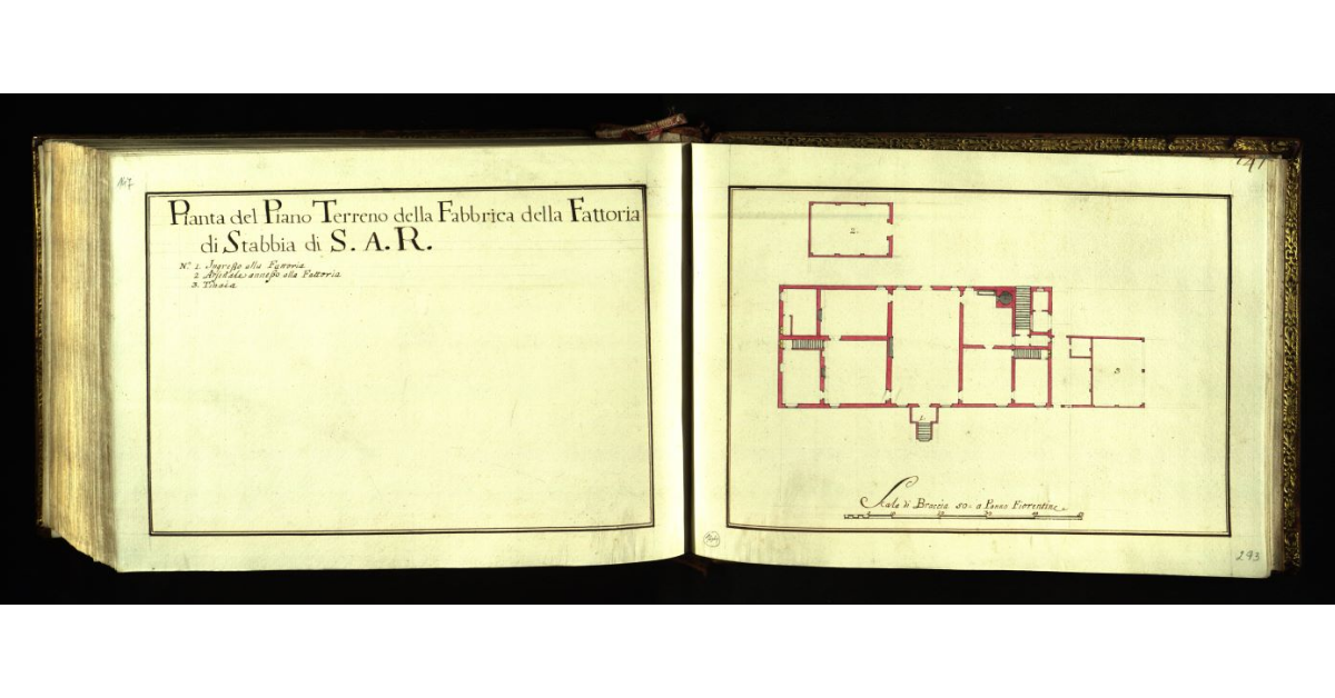 Pianta del piano terreno della Fabbrica della Fattoria di Stabbia di S.A.R