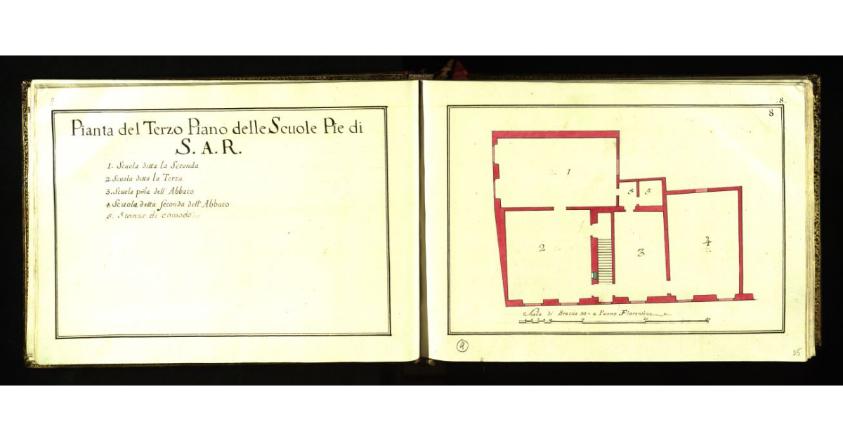 Pianta del terzo piano della Fabbrica delle Scuole Pie di S.A.R