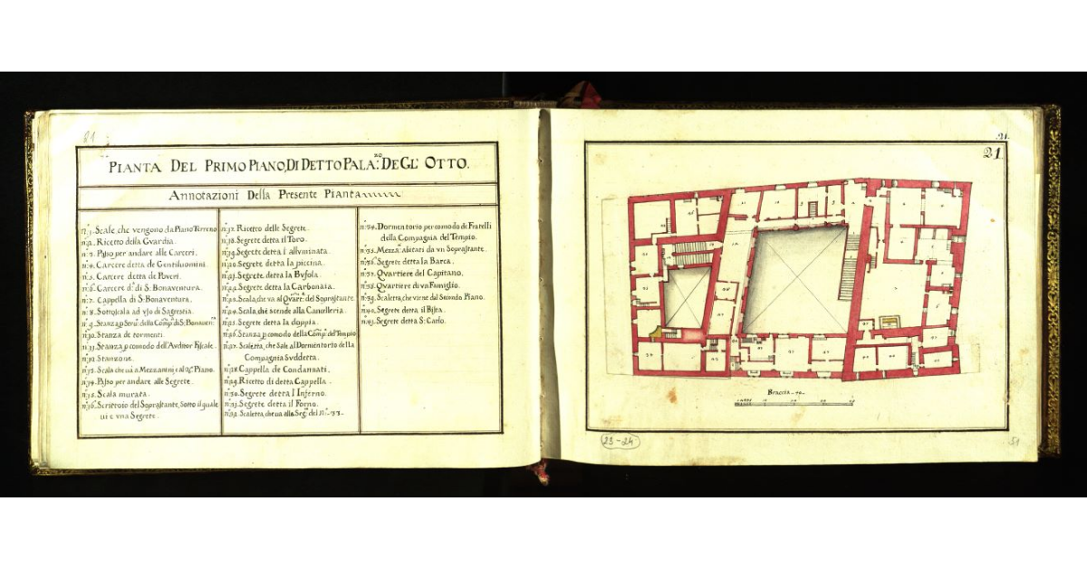 Pianta del primo piano di detto Palazzo degli Otto