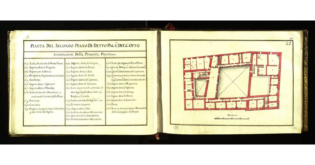 Pianta del secondo piano di detto palazzo degli Otto