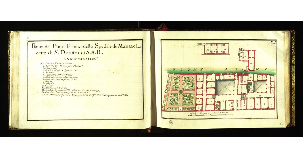 Pianta del piano terreno dello Spedale de maniaci detto di S. Dorotea