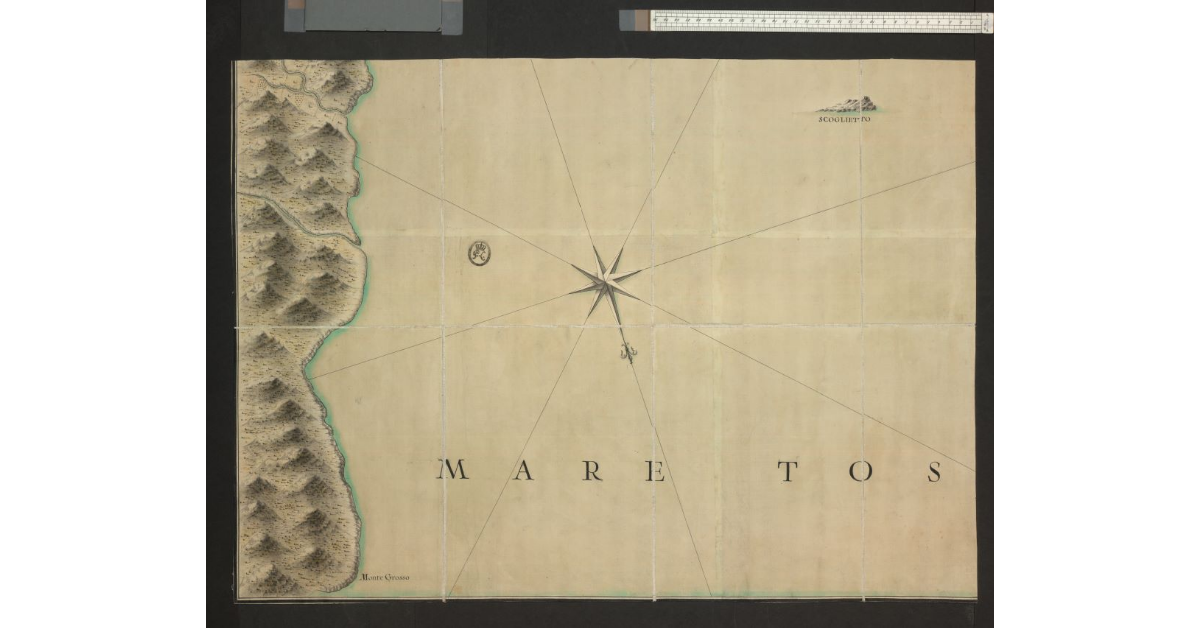 Parte dell’Isola d’Elba, col Territorio di S.M.I. in essa, la Piazza di Porto Ferrajo, sue vicinanze, e golfo, con la figura della pesca del tonno disegnatavi in esso