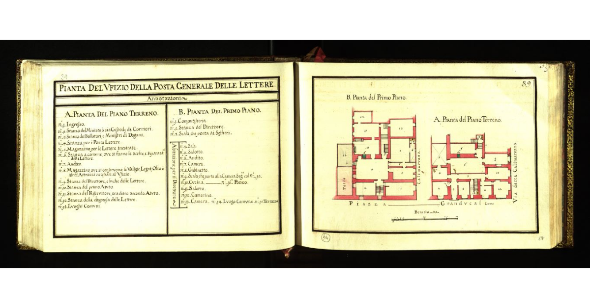 Pianta del Ufizio della Posta generale delle lettere