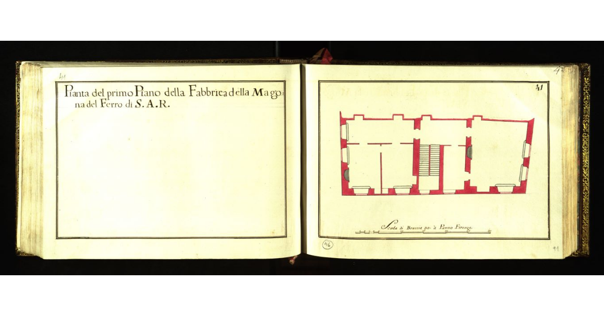 Pianta del primo piano della Fabbrica della Magona di S.A.R
