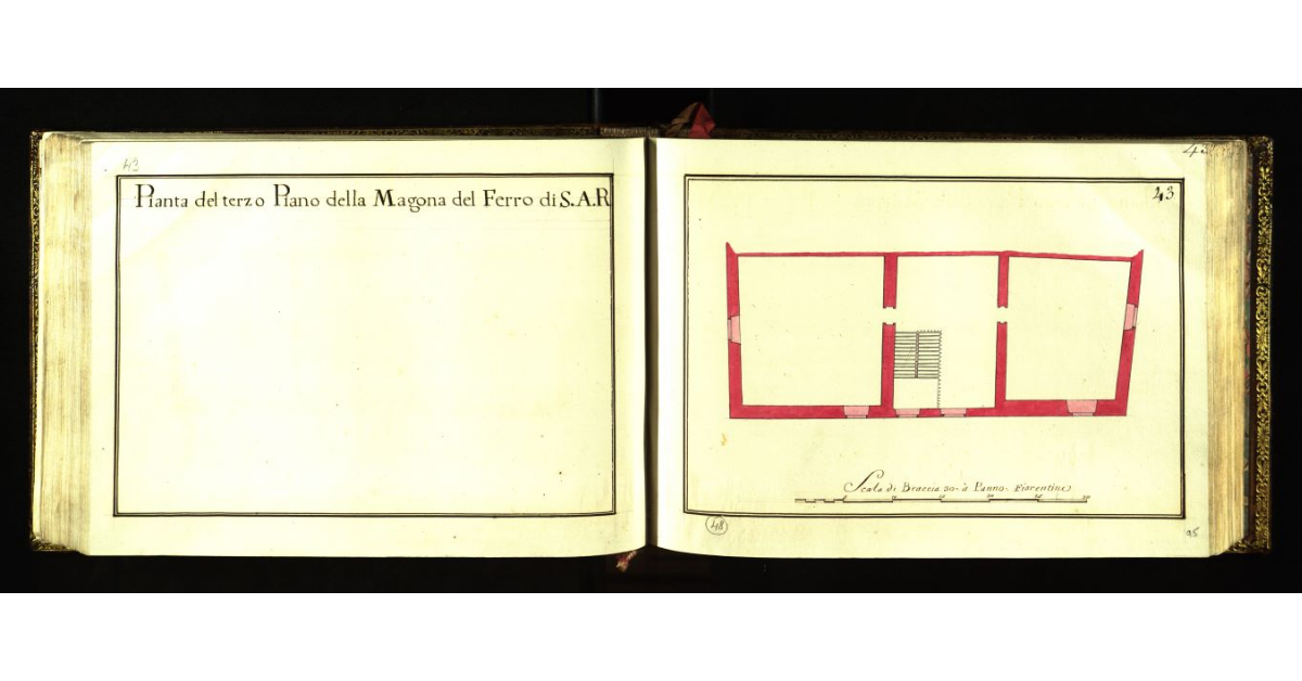 Pianta del terzo piano della Magona del ferro di S.A.R