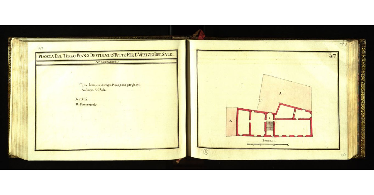 Pianta del terzo piano destinato tutto per l'Uffizio del Sale