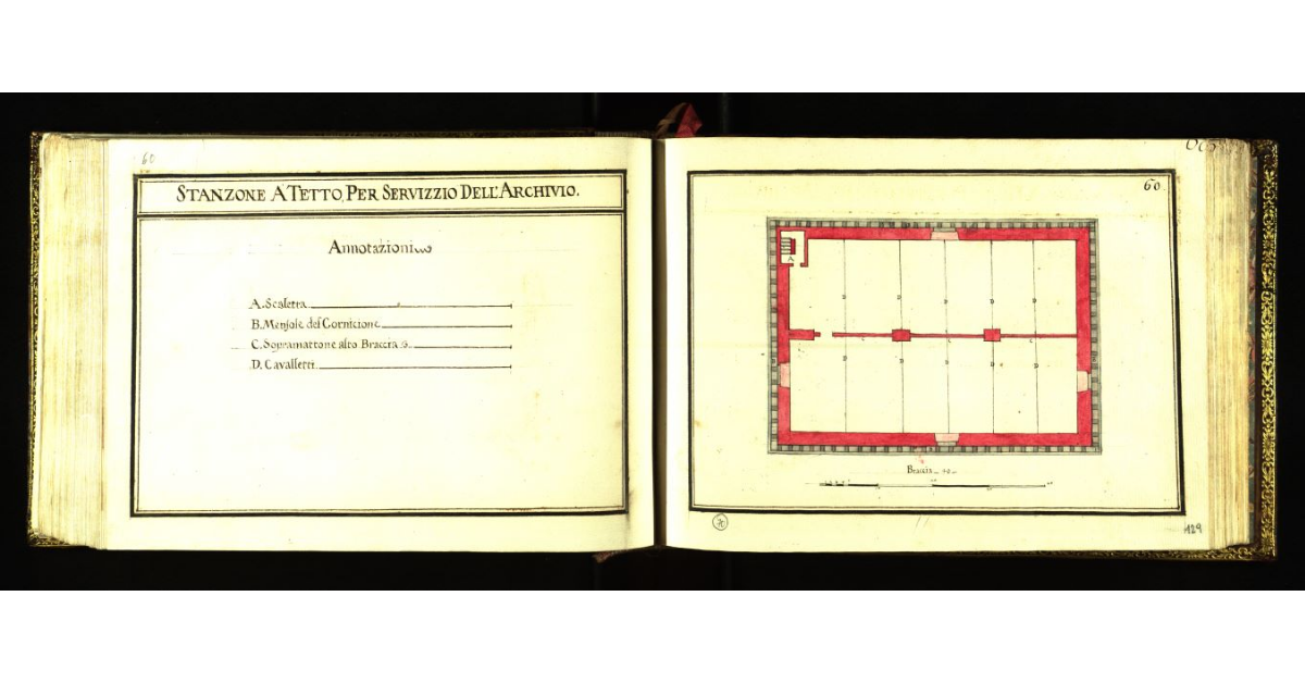 Stanzone a tetto per servizio dell'Archivio [di Orsanmichele]