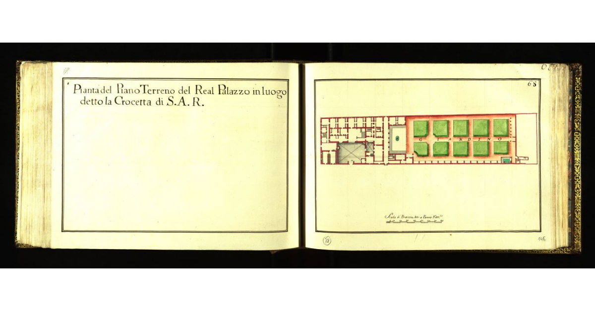 Pianta del piano terreno del Real Palazzo in luogo detto la Crocetta di S.A.R