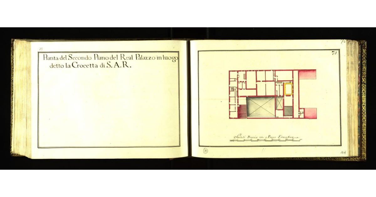 Pianta del secondo piano del Real Palazzo in luogo detto la Crocetta di S.A.R