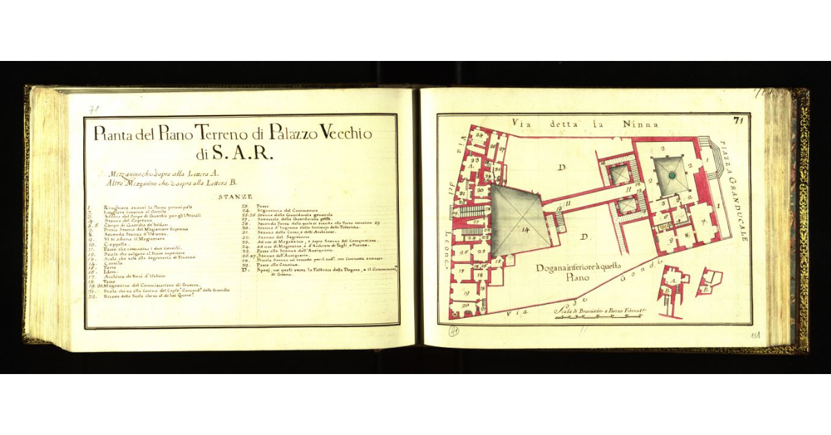 Pianta del secondo piano del Real Palazzo in luogo detto la Crocetta di S.A.R