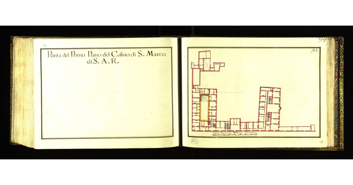 Pianta del primo piano del Casino di San Marco di S.A.R