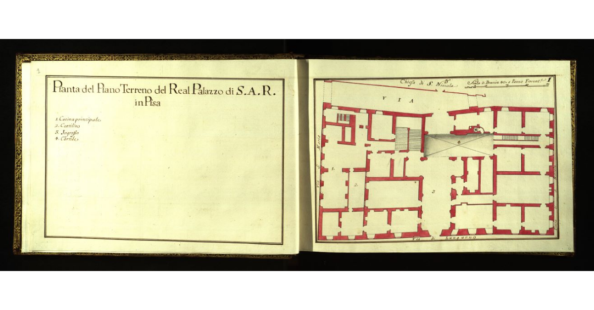 Pianta del piano terreno del Real Palazzo di S.A.R. in Pisa