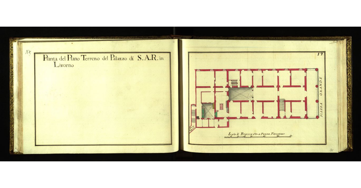 Pianta del piano terreno del Palazzo di S.A.R. in Livorno