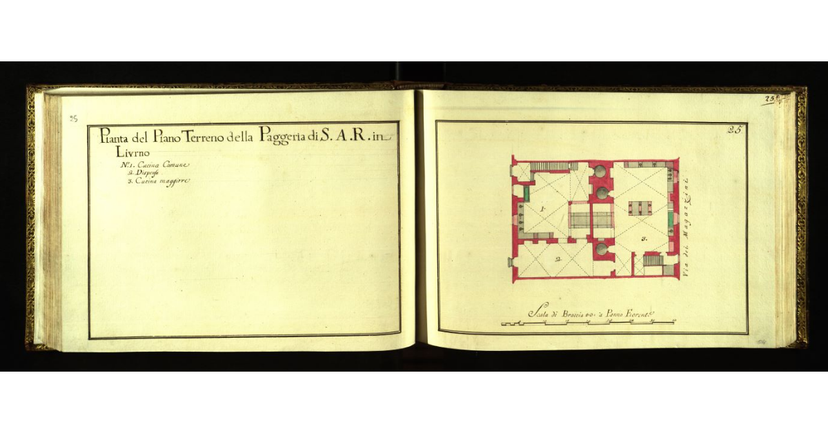 Pianta del piano terreno della Paggeria di S.A.R. in Livorno