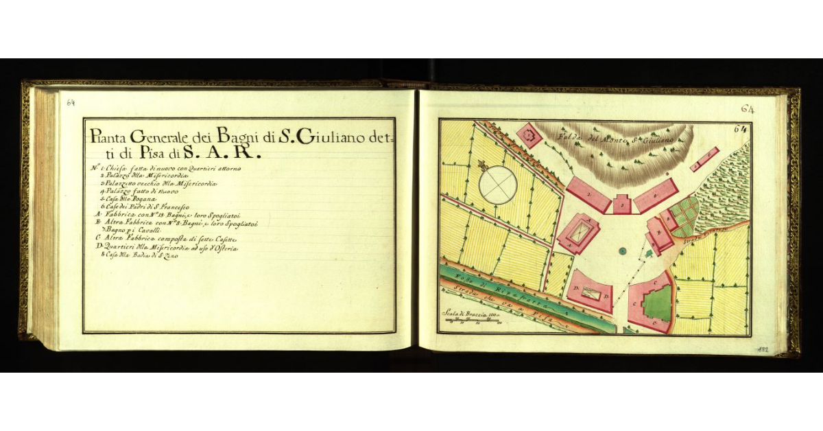 Pianta generale dei Bagni di S. Giuliano detti di Pisa di S.A.R. [a San Giuliano Terme]