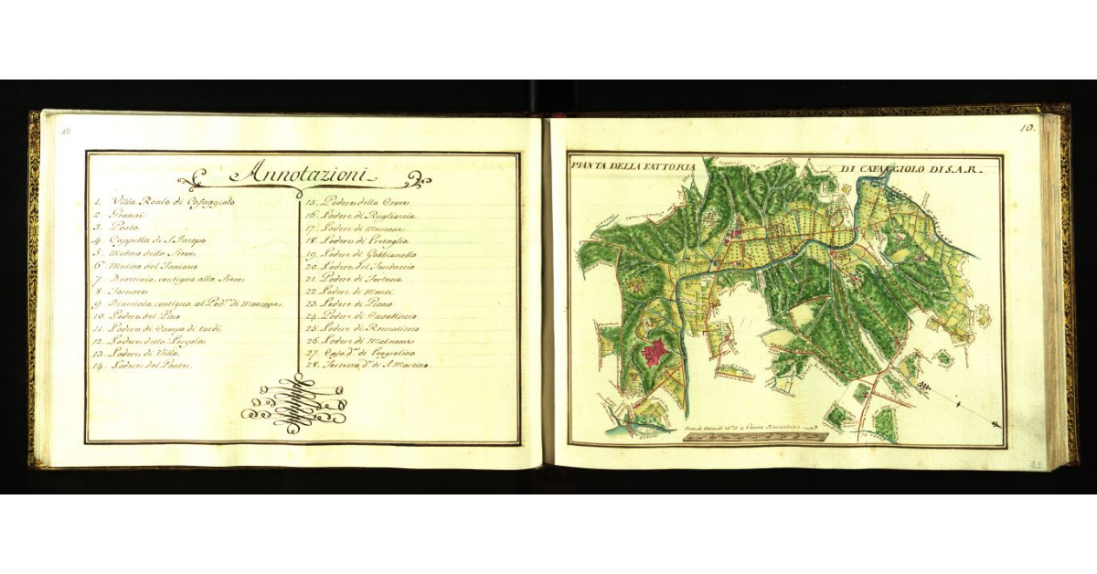 Pianta della fattoria di Cafaggiolo [a Barberino di Mugello] di S.A.R