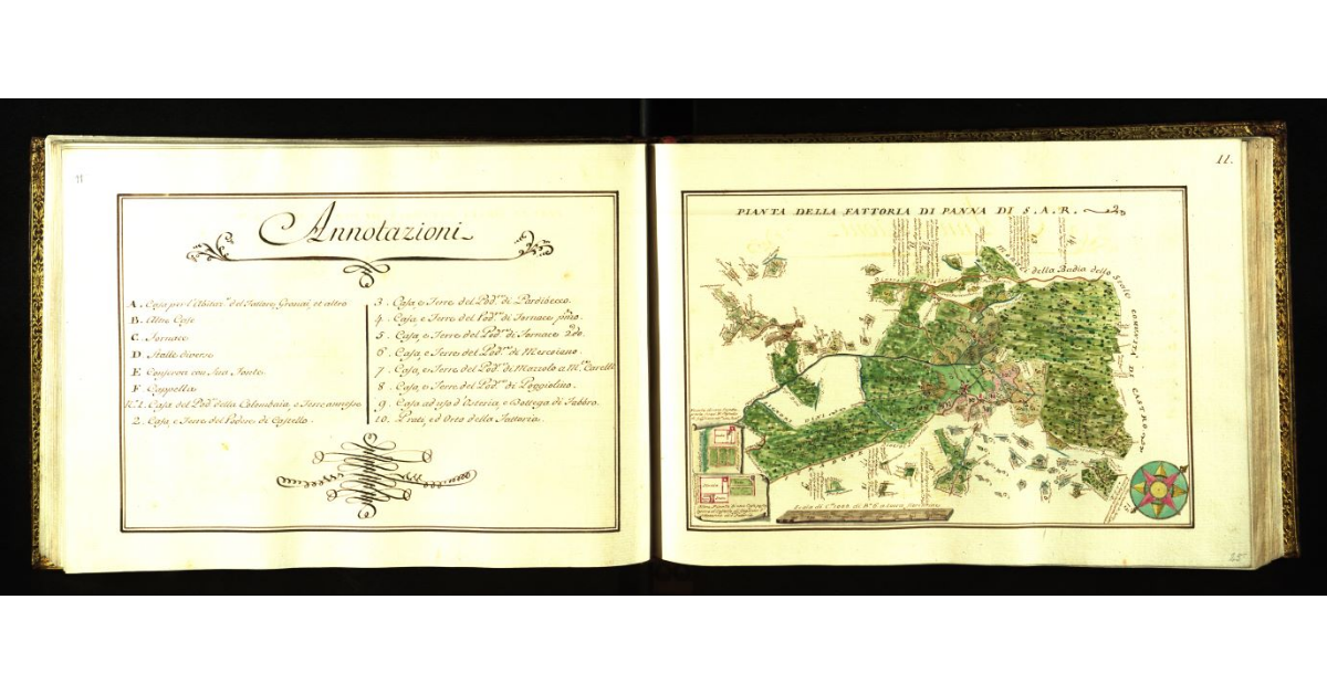 Pianta della fattoria di Panna [a Scarperia] di S.A.R