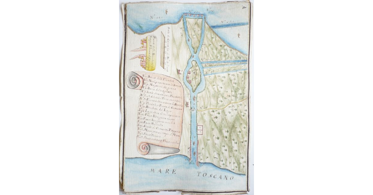 Pianta delle Bocchette del Lago, e Fiumara di Castiglioni