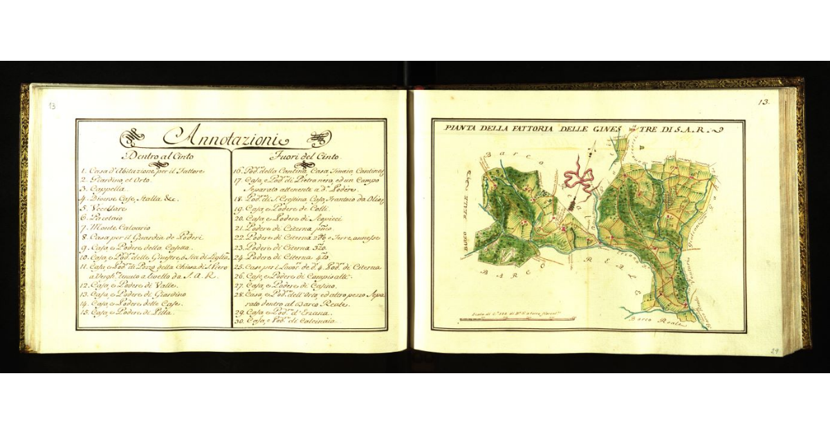 Pianta della fattoria delle Ginestre [a Carmignano] di S.A.R