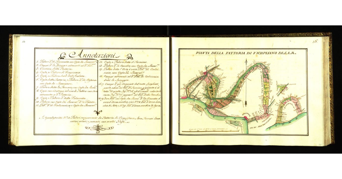 Pianta della fattoria di Vicopisano di S.A.R