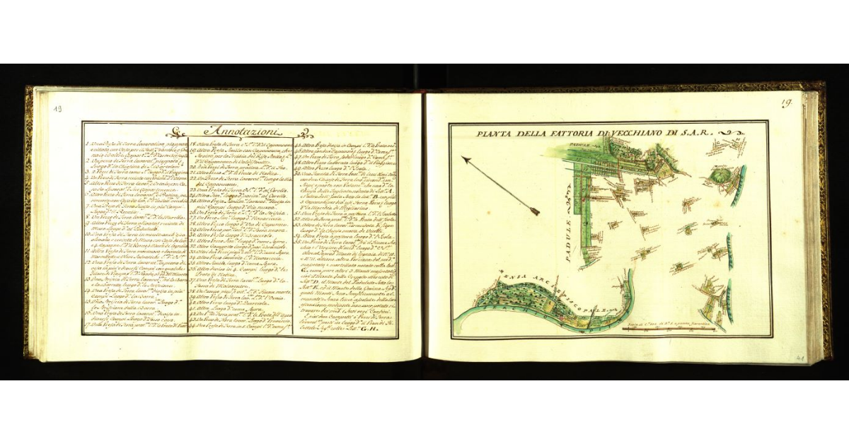 Pianta della fattoria di Vecchiano di S.A.R