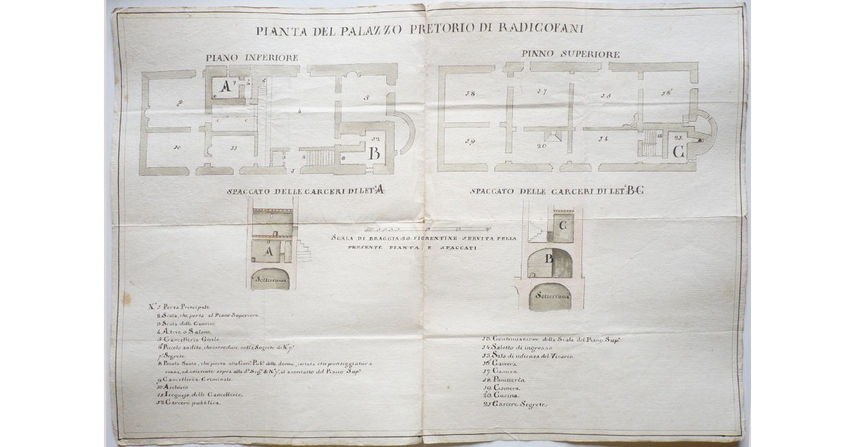 Pianta del Palazzo Pretorio di Radicofani