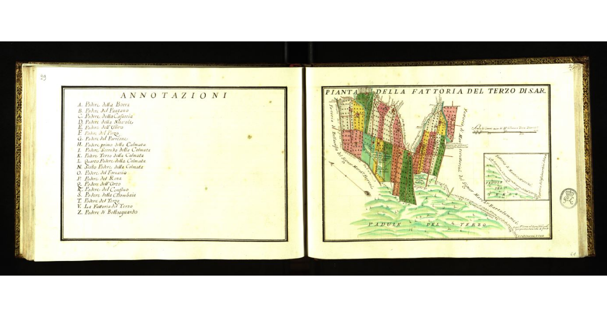 Pianta della fattoria del Terzo [a Monsummano Terme] di S.A.R