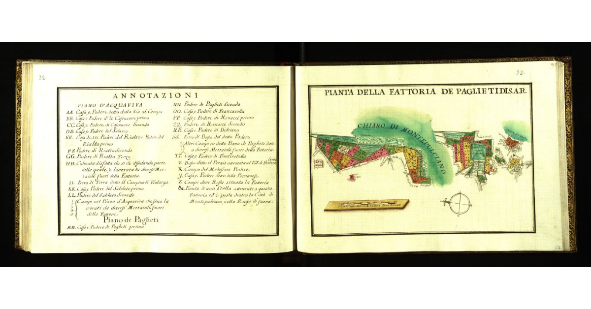 Pianta della fattoria di Paglieti [a Chiusi] di S.A.R