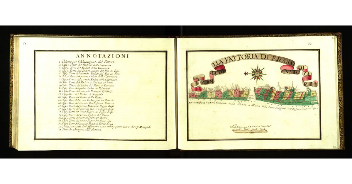 Pianta della fattoria di Frassineto [ad Arezzo in Val di Chiana]